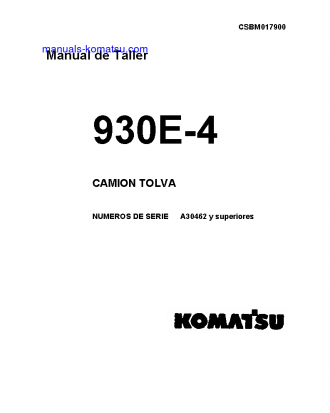 930E-4(USA) S/N A30462-UP Shop (repair) manual (Spanish)