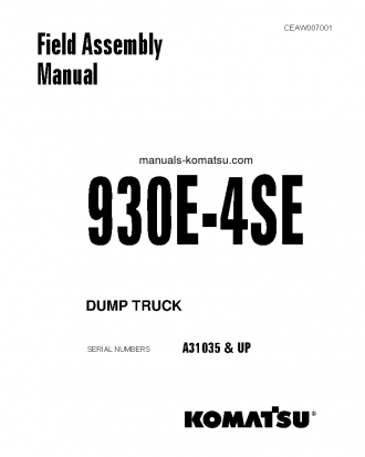 930E-4(USA)-SE S/N A31035-UP Field assembly manual (English)