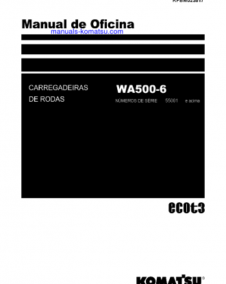 WA500-6(JPN) S/N 55001-UP Shop (repair) manual (Portuguese)