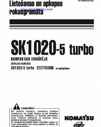 SK1020-5(ITA)-TURBO S/N 37CTF00655-UP Operation manual (Latvian)