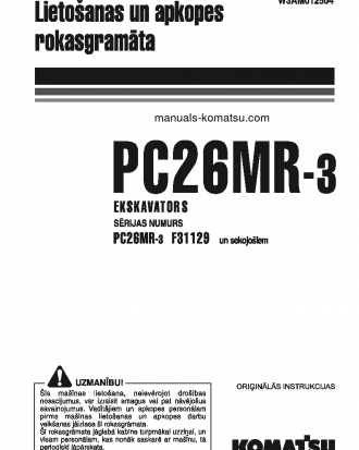 PC26MR-3(ITA) S/N F31129-UP Operation manual (Latvian)