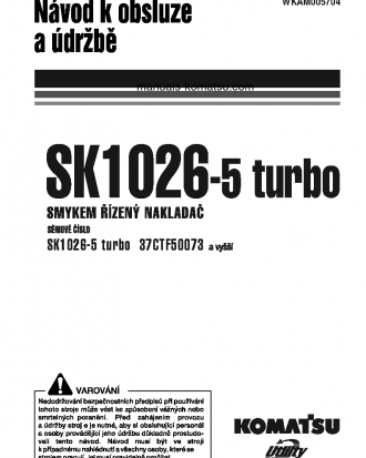 SK1026-5(ITA) S/N 37CTF50073-37CTF50082 Operation manual (Czech)