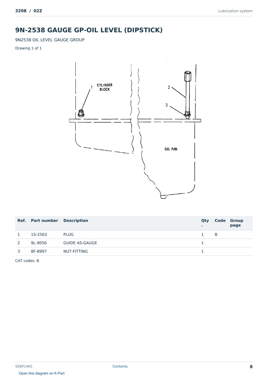 Caterpillar 3208 S/N 02Z Partsbook SEBP1465 (English) - sample page 8 of 10 Caterpillar 3208 S/N 02Z Partsbook SEBP1465 (English) - sample page 8 of 10