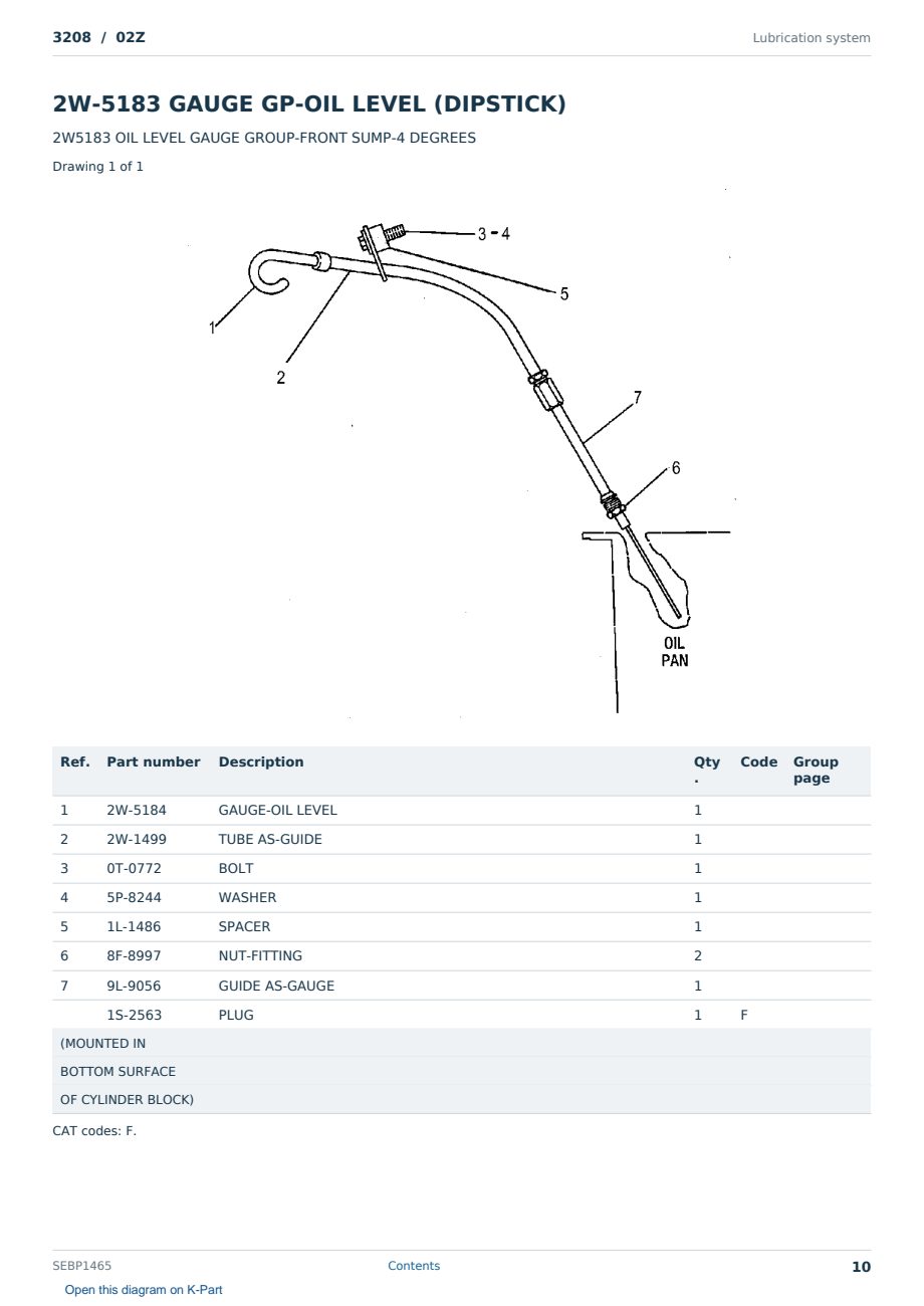 Caterpillar 3208 S/N 02Z Partsbook SEBP1465 (English) - sample page 10 of 10 Caterpillar 3208 S/N 02Z Partsbook SEBP1465 (English) - sample page 10 of 10