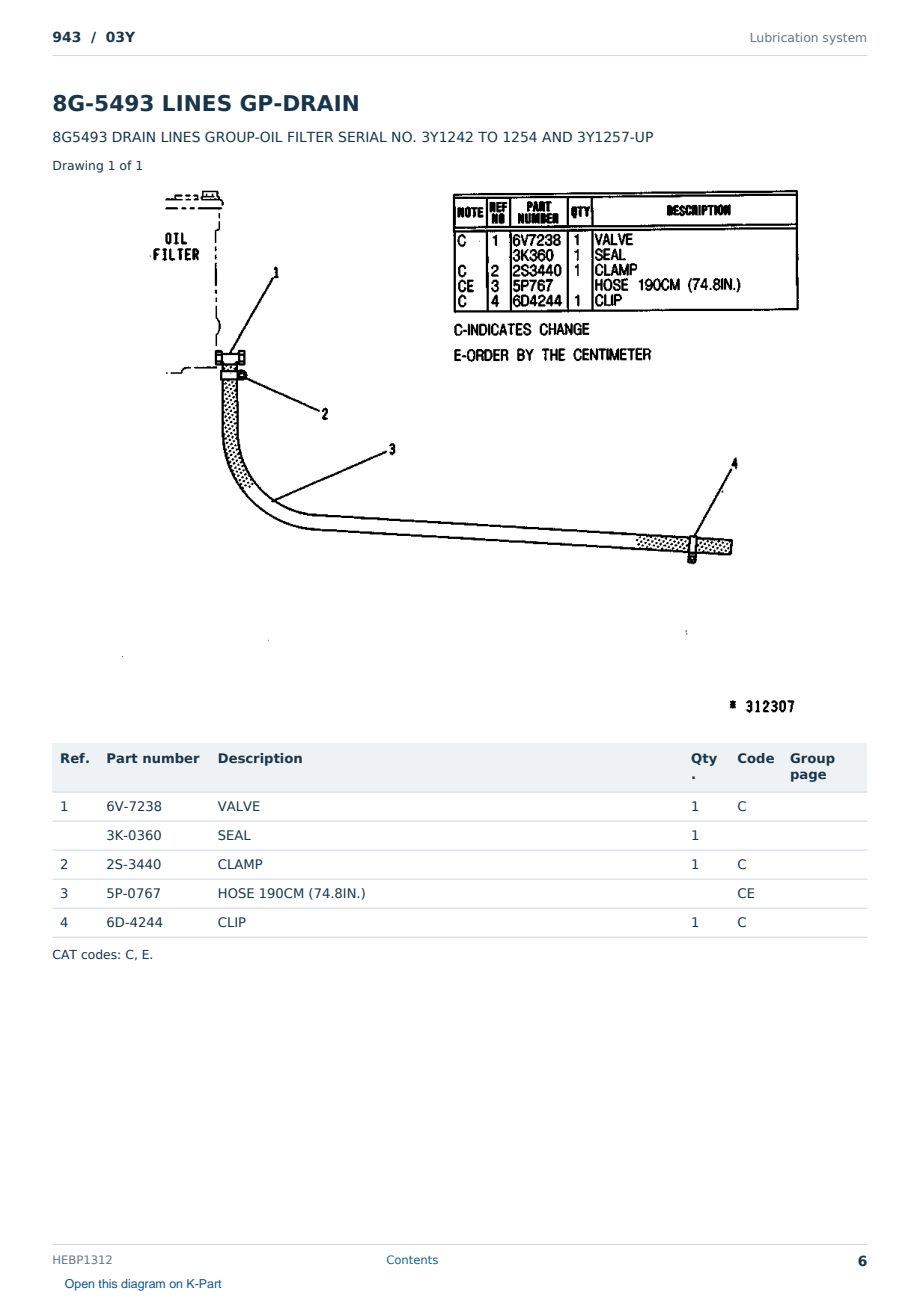 Caterpillar 943 S/N 03Y Partsbook HEBP1312 (English) - sample page 6 of 10 Caterpillar 943 S/N 03Y Partsbook HEBP1312 (English) - sample page 6 of 10