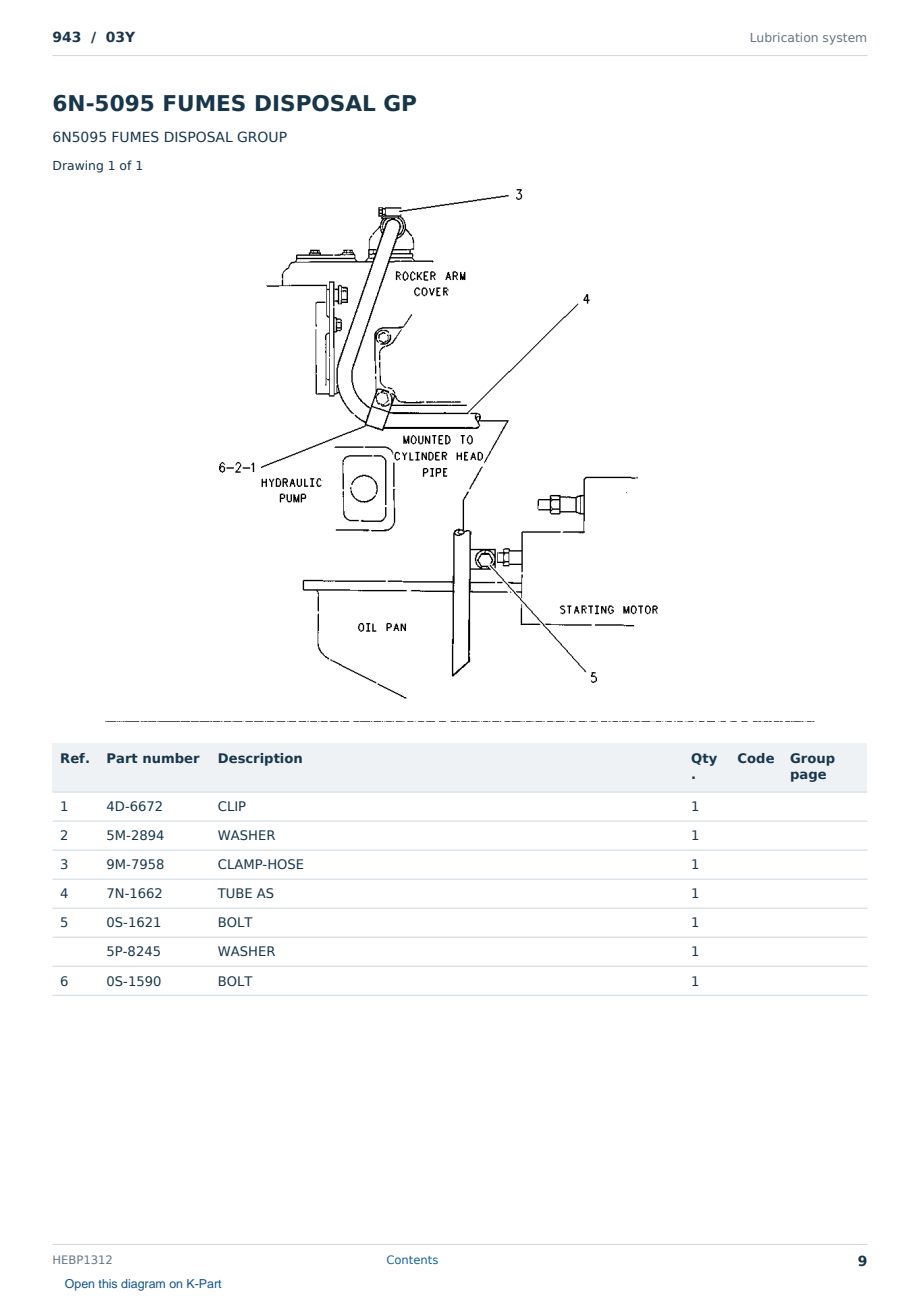 Caterpillar 943 S/N 03Y Partsbook HEBP1312 (English) - sample page 9 of 10 Caterpillar 943 S/N 03Y Partsbook HEBP1312 (English) - sample page 9 of 10