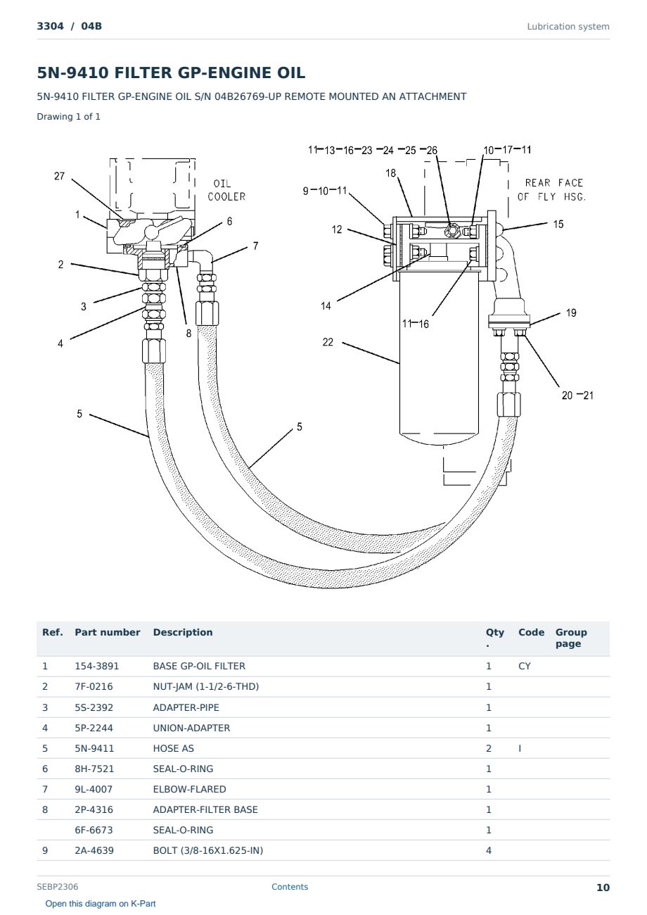 Caterpillar 3304 S/N 04B Partsbook SEBP2306 (English) - sample page 10 of 10 Caterpillar 3304 S/N 04B Partsbook SEBP2306 (English) - sample page 10 of 10