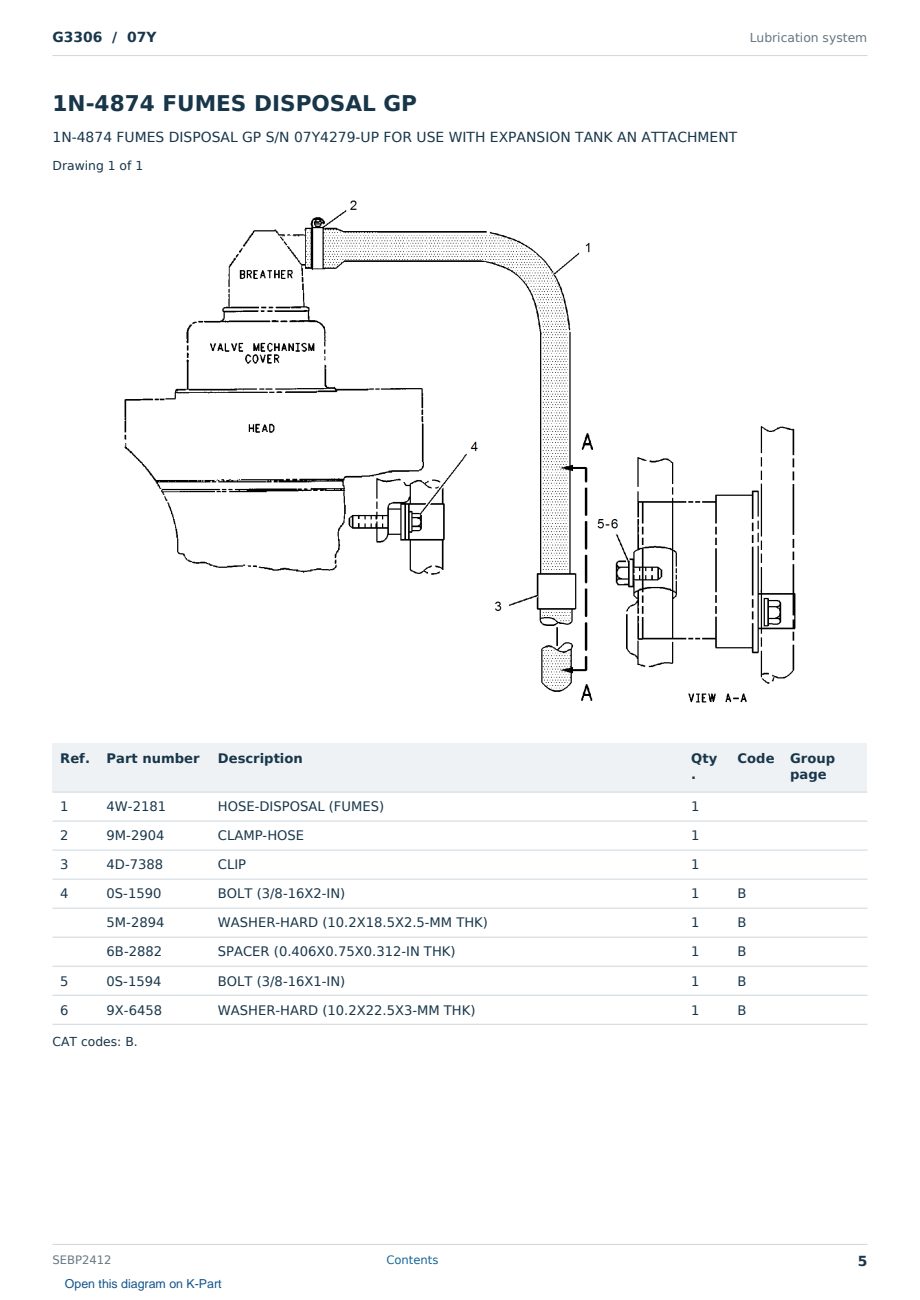 Caterpillar G3306 S/N 07Y Partsbook SEBP2412 (English) - sample page 5 of 10 Caterpillar G3306 S/N 07Y Partsbook SEBP2412 (English) - sample page 5 of 10