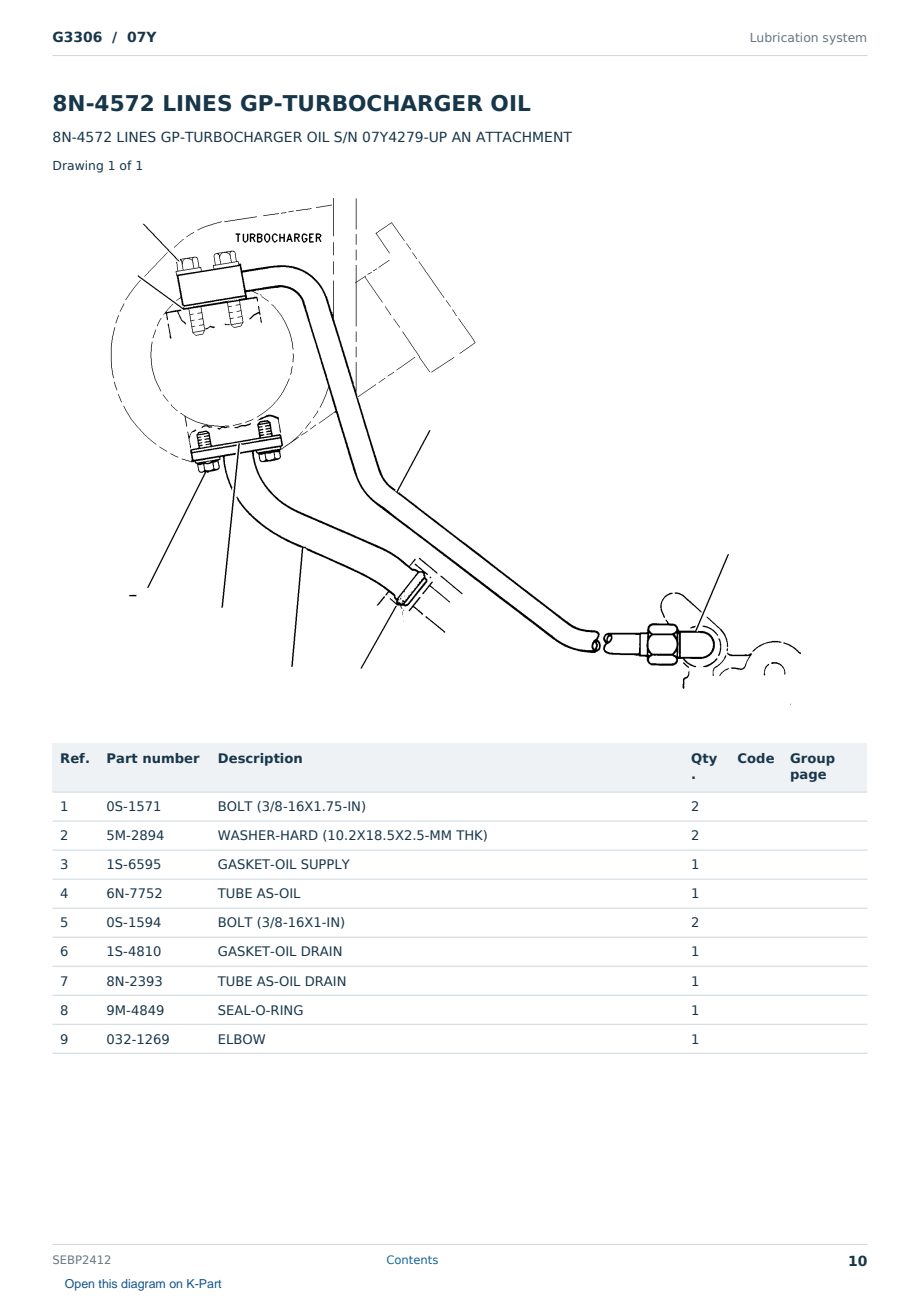 Caterpillar G3306 S/N 07Y Partsbook SEBP2412 (English) - sample page 10 of 10 Caterpillar G3306 S/N 07Y Partsbook SEBP2412 (English) - sample page 10 of 10