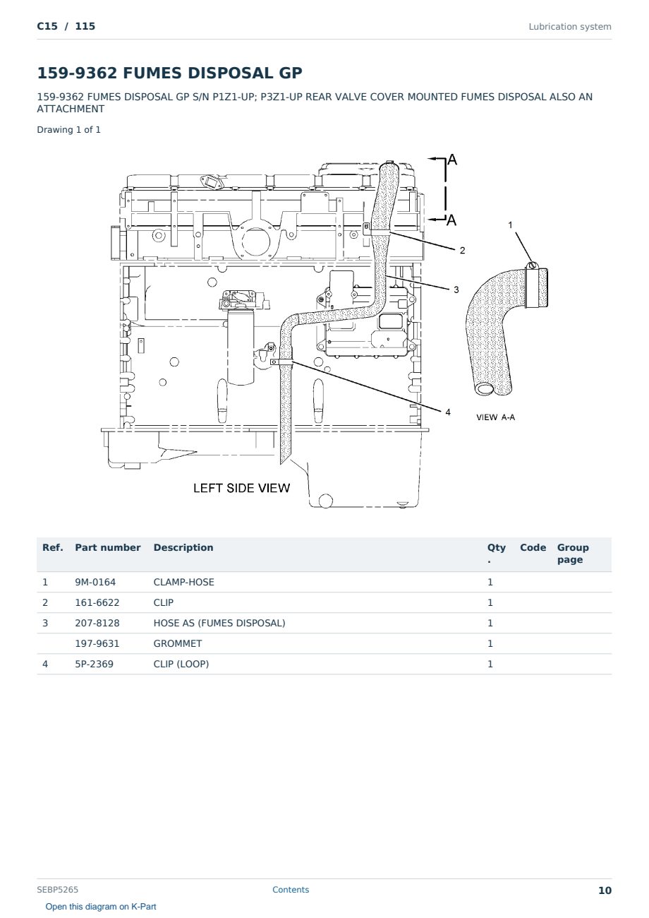 Caterpillar C15 S/N 115 Partsbook SEBP5265 (English) - sample page 10 of 10 Caterpillar C15 S/N 115 Partsbook SEBP5265 (English) - sample page 10 of 10