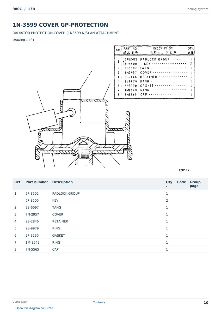 Caterpillar 980C S/N 13B Partsbook XMBP9685 (English) - sample page 10 of 10 Caterpillar 980C S/N 13B Partsbook XMBP9685 (English) - sample page 10 of 10