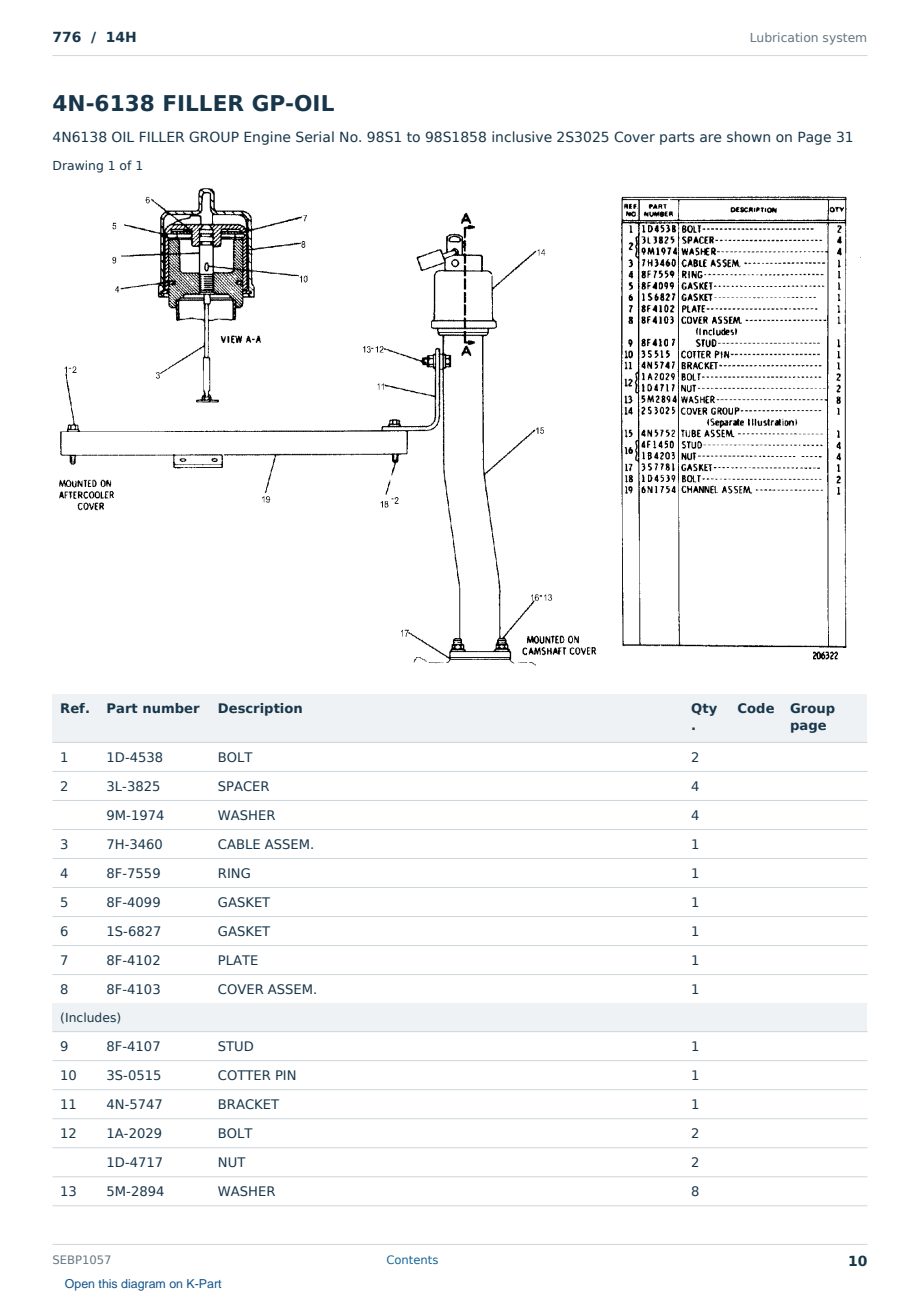 Caterpillar 776 S/N 14H Partsbook SEBP1057 (English) - sample page 10 of 10 Caterpillar 776 S/N 14H Partsbook SEBP1057 (English) - sample page 10 of 10