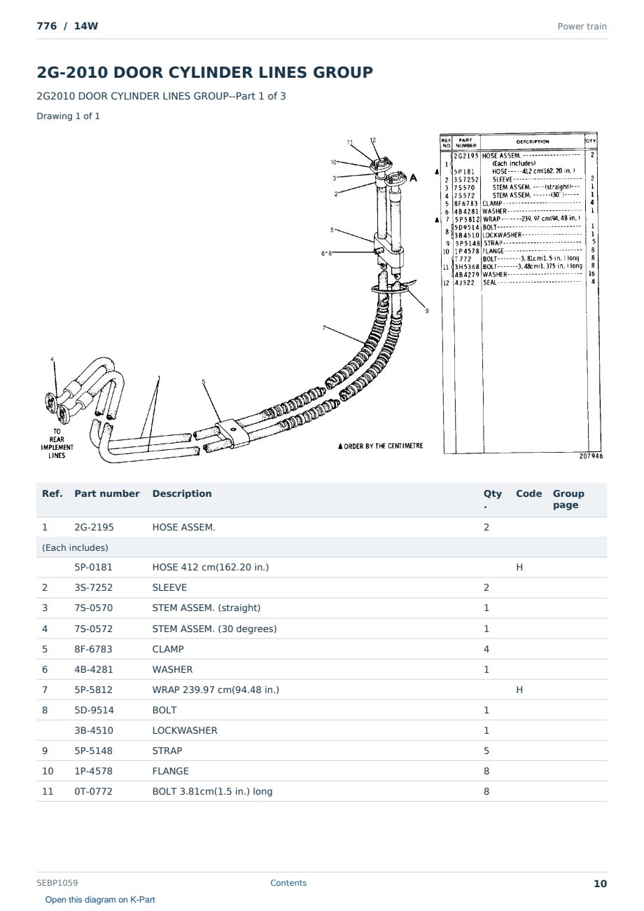 Caterpillar 776 S/N 14W Partsbook SEBP1059 (English) - sample page 10 of 10 Caterpillar 776 S/N 14W Partsbook SEBP1059 (English) - sample page 10 of 10