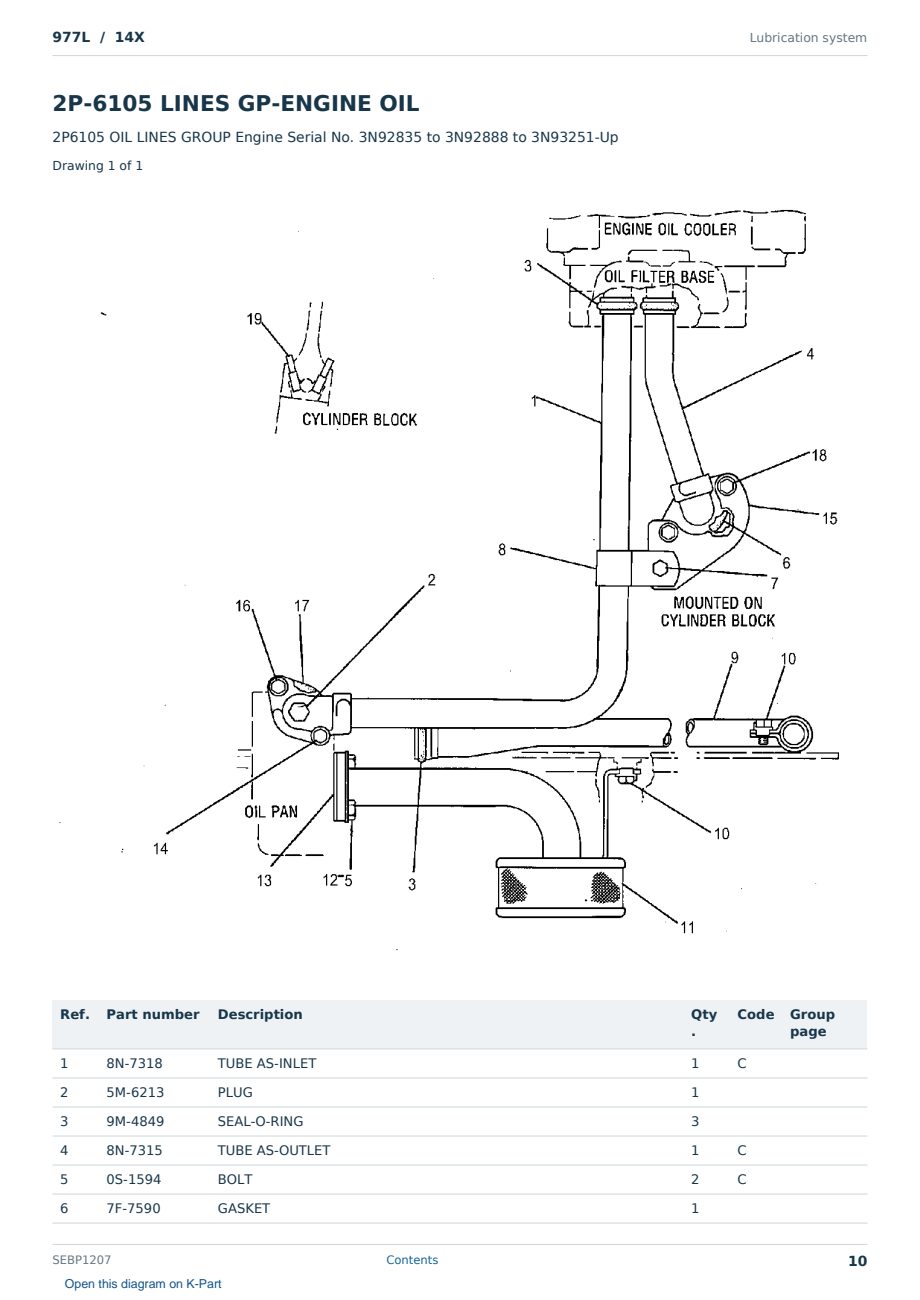 Caterpillar 977L S/N 14X Partsbook SEBP1207 (English) - sample page 10 of 10 Caterpillar 977L S/N 14X Partsbook SEBP1207 (English) - sample page 10 of 10