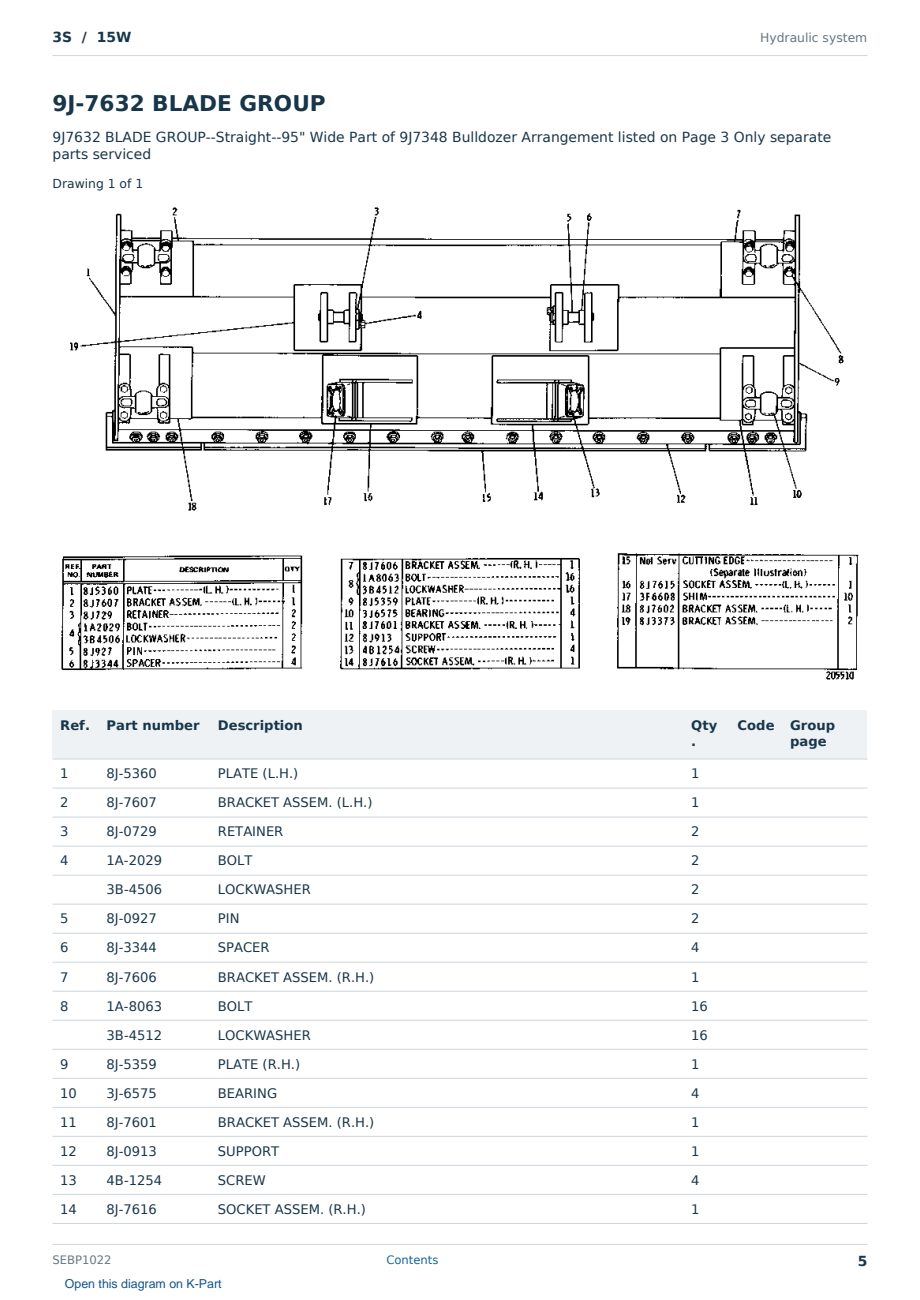 Caterpillar 3S S/N 15W Partsbook SEBP1022 (English) - sample page 5 of 10 Caterpillar 3S S/N 15W Partsbook SEBP1022 (English) - sample page 5 of 10