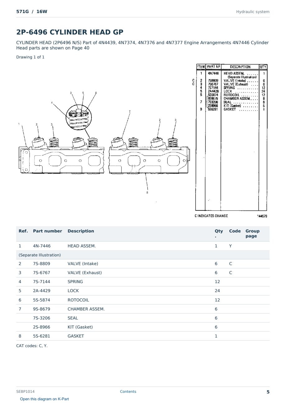 Caterpillar 571G S/N 16W Partsbook SEBP1014 (English) - sample page 5 of 10 Caterpillar 571G S/N 16W Partsbook SEBP1014 (English) - sample page 5 of 10