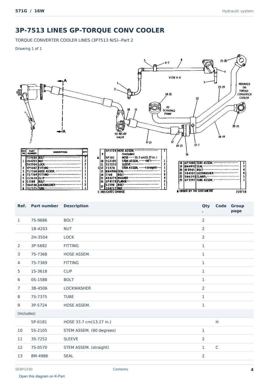 Caterpillar 571G S/N 16W Partsbook SEBP1030 (English) - sample page 4 of 10 Caterpillar 571G S/N 16W Partsbook SEBP1030 (English) - sample page 4 of 10