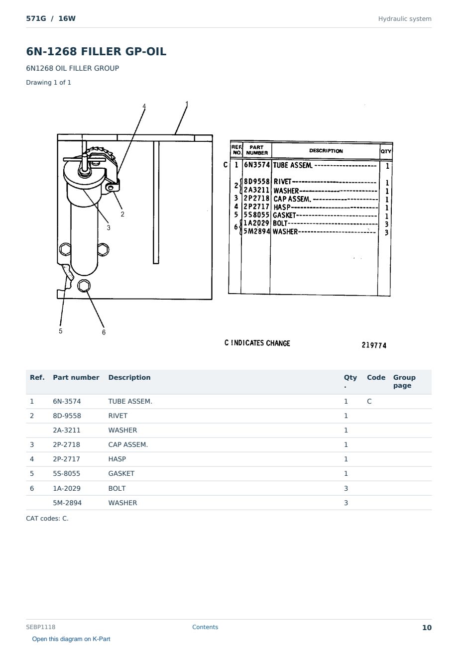 Caterpillar 571G S/N 16W Partsbook SEBP1118 (English) - sample page 10 of 10 Caterpillar 571G S/N 16W Partsbook SEBP1118 (English) - sample page 10 of 10