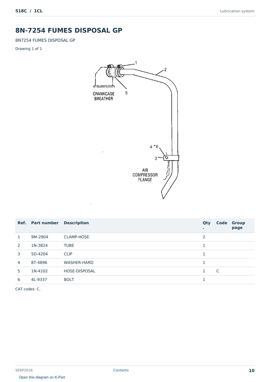 Caterpillar 518C S/N 1CL Partsbook SEBP2016 (English) - sample page 10 of 10 Caterpillar 518C S/N 1CL Partsbook SEBP2016 (English) - sample page 10 of 10