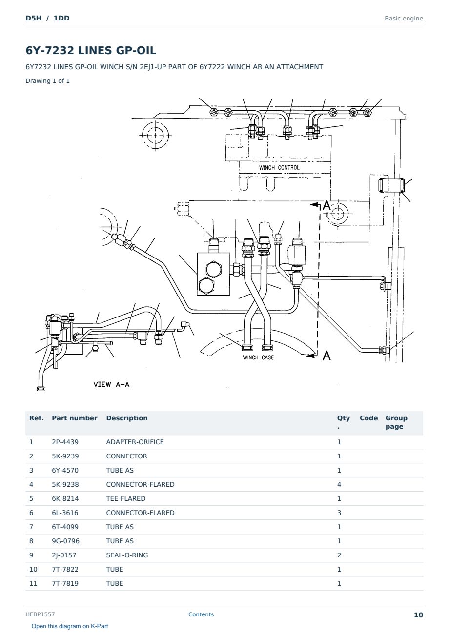 Caterpillar D5H S/N 1DD Partsbook HEBP1557 (English) - sample page 10 of 10 Caterpillar D5H S/N 1DD Partsbook HEBP1557 (English) - sample page 10 of 10