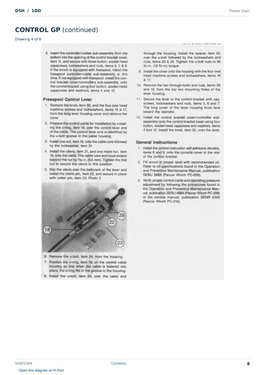 Caterpillar D5H S/N 1DD Partsbook SEBP2369 (English) - sample page 8 of 10 Caterpillar D5H S/N 1DD Partsbook SEBP2369 (English) - sample page 8 of 10