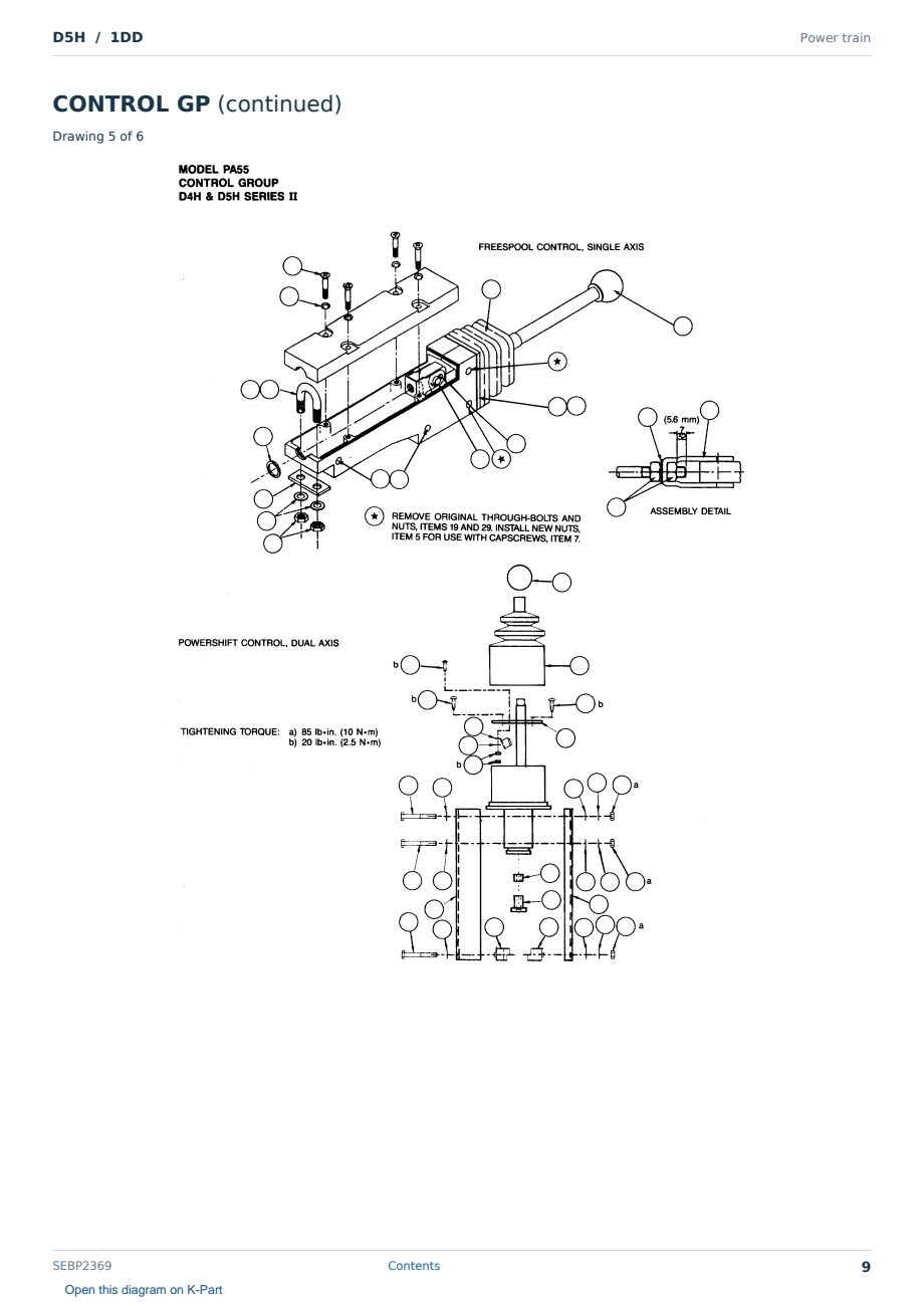 Caterpillar D5H S/N 1DD Partsbook SEBP2369 (English) - sample page 9 of 10 Caterpillar D5H S/N 1DD Partsbook SEBP2369 (English) - sample page 9 of 10