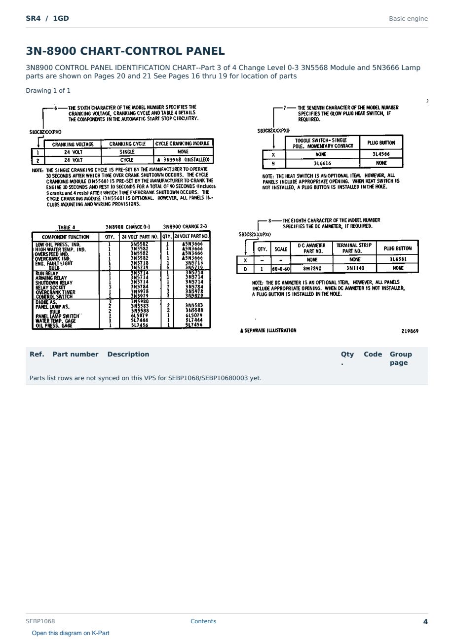 Caterpillar SR4 S/N 1GD Partsbook SEBP1068 (English) - sample page 4 of 10 Caterpillar SR4 S/N 1GD Partsbook SEBP1068 (English) - sample page 4 of 10