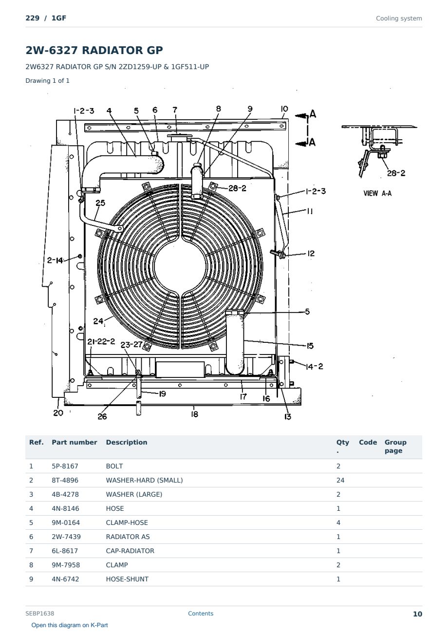 Caterpillar 229 S/N 1GF Partsbook SEBP1638 (English) - sample page 10 of 10 Caterpillar 229 S/N 1GF Partsbook SEBP1638 (English) - sample page 10 of 10