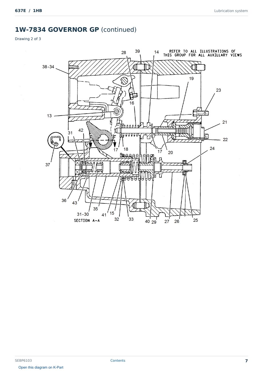 Caterpillar 637E S/N 1HB Partsbook SEBP6103 (English) - sample page 7 of 10 Caterpillar 637E S/N 1HB Partsbook SEBP6103 (English) - sample page 7 of 10