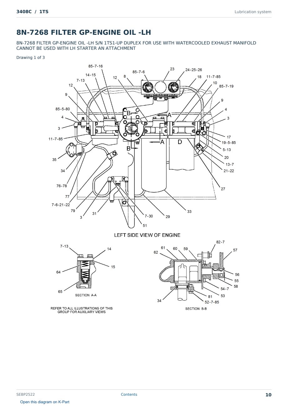 Caterpillar 3408C S/N 1TS Partsbook SEBP2522 (English) - sample page 10 of 10 Caterpillar 3408C S/N 1TS Partsbook SEBP2522 (English) - sample page 10 of 10