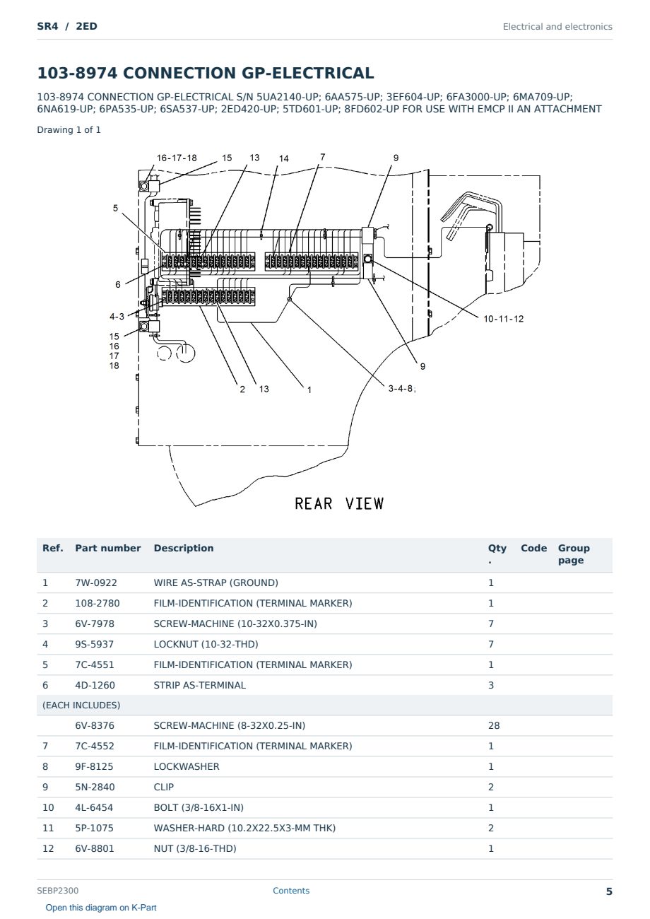 Caterpillar SR4 S/N 2ED Partsbook SEBP2300 (English) - sample page 5 of 10 Caterpillar SR4 S/N 2ED Partsbook SEBP2300 (English) - sample page 5 of 10