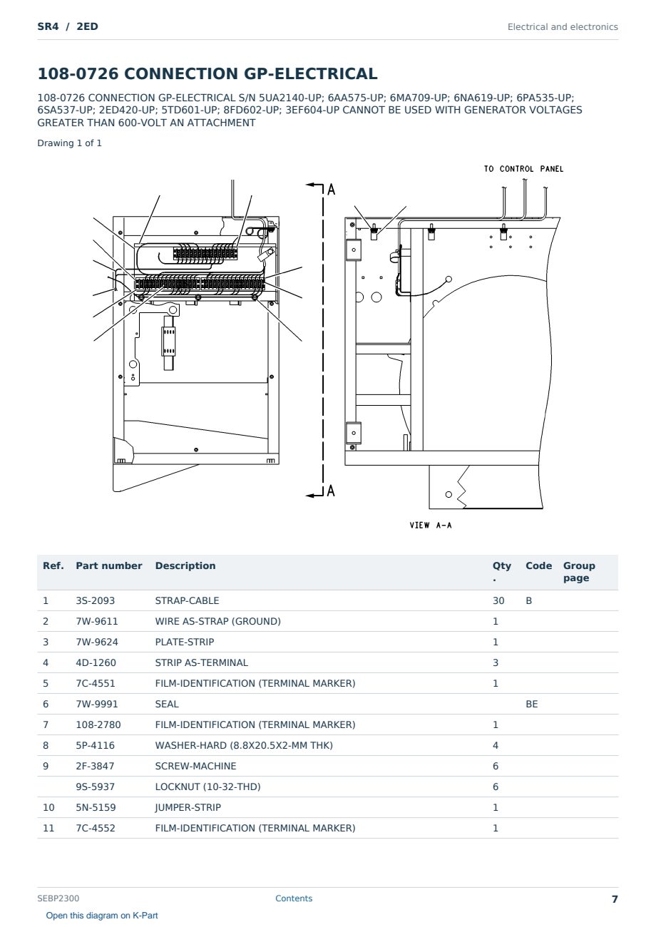Caterpillar SR4 S/N 2ED Partsbook SEBP2300 (English) - sample page 7 of 10 Caterpillar SR4 S/N 2ED Partsbook SEBP2300 (English) - sample page 7 of 10