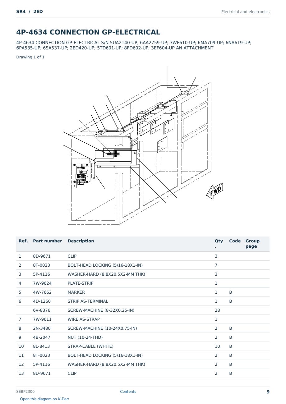 Caterpillar SR4 S/N 2ED Partsbook SEBP2300 (English) - sample page 9 of 10 Caterpillar SR4 S/N 2ED Partsbook SEBP2300 (English) - sample page 9 of 10
