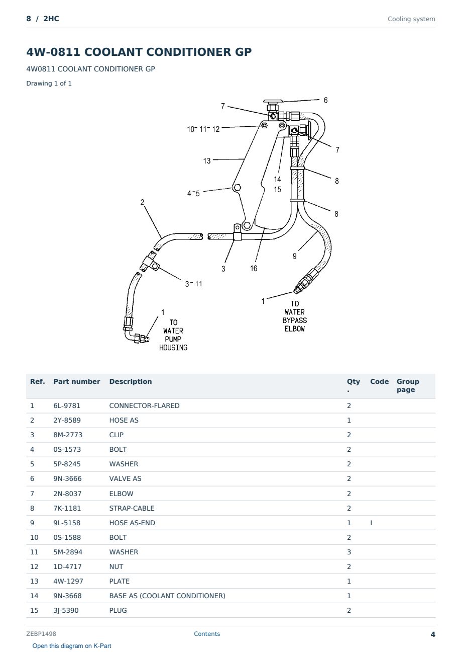 Caterpillar 8 S/N 2HC Partsbook ZEBP1498 (English) - sample page 4 of 10 Caterpillar 8 S/N 2HC Partsbook ZEBP1498 (English) - sample page 4 of 10