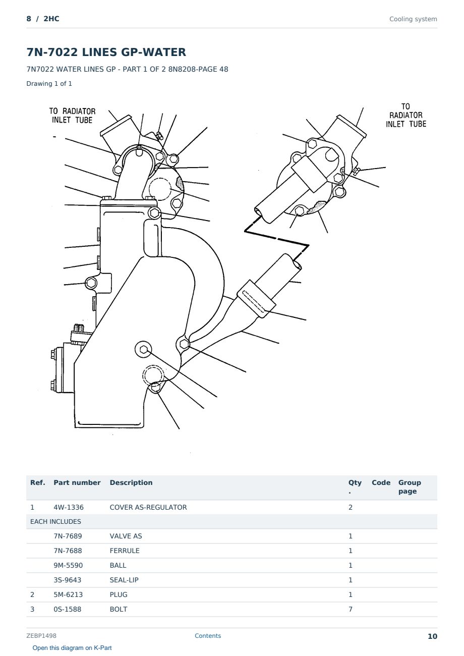 Caterpillar 8 S/N 2HC Partsbook ZEBP1498 (English) - sample page 10 of 10 Caterpillar 8 S/N 2HC Partsbook ZEBP1498 (English) - sample page 10 of 10