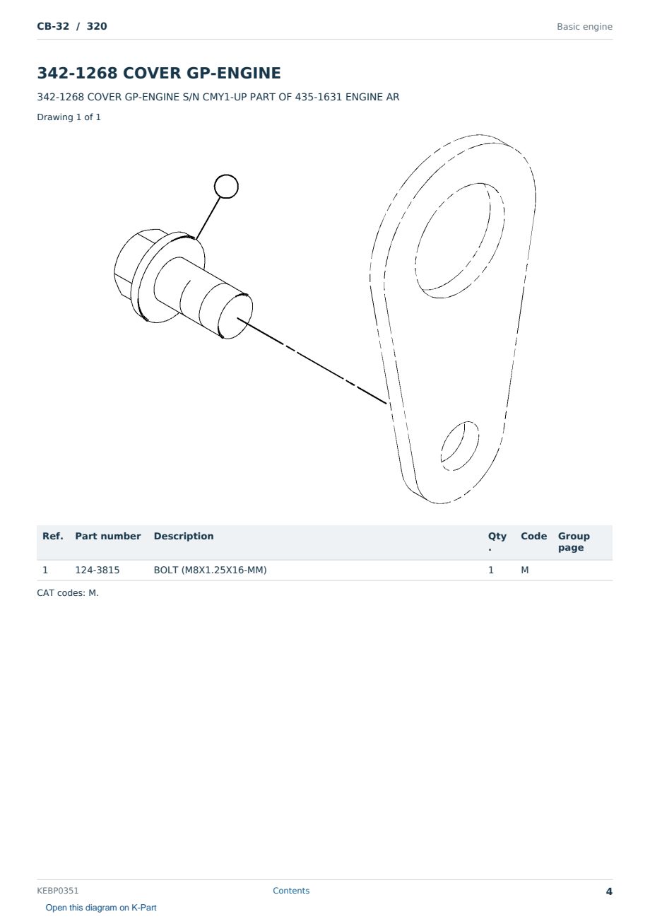 Caterpillar CB-32 S/N 320 Partsbook KEBP0351 (English) - sample page 4 of 10 Caterpillar CB-32 S/N 320 Partsbook KEBP0351 (English) - sample page 4 of 10