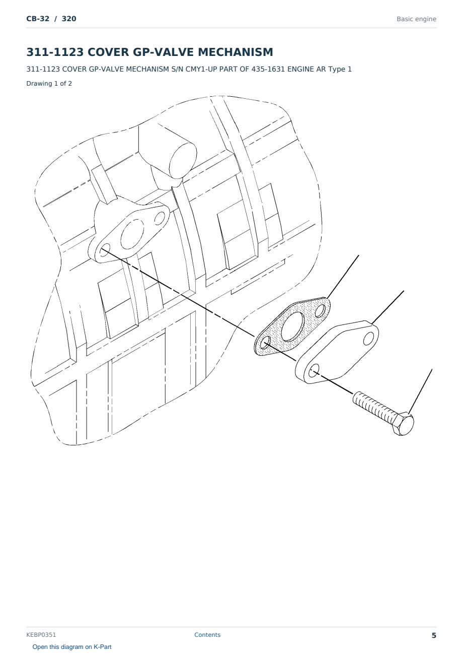 Caterpillar CB-32 S/N 320 Partsbook KEBP0351 (English) - sample page 5 of 10 Caterpillar CB-32 S/N 320 Partsbook KEBP0351 (English) - sample page 5 of 10