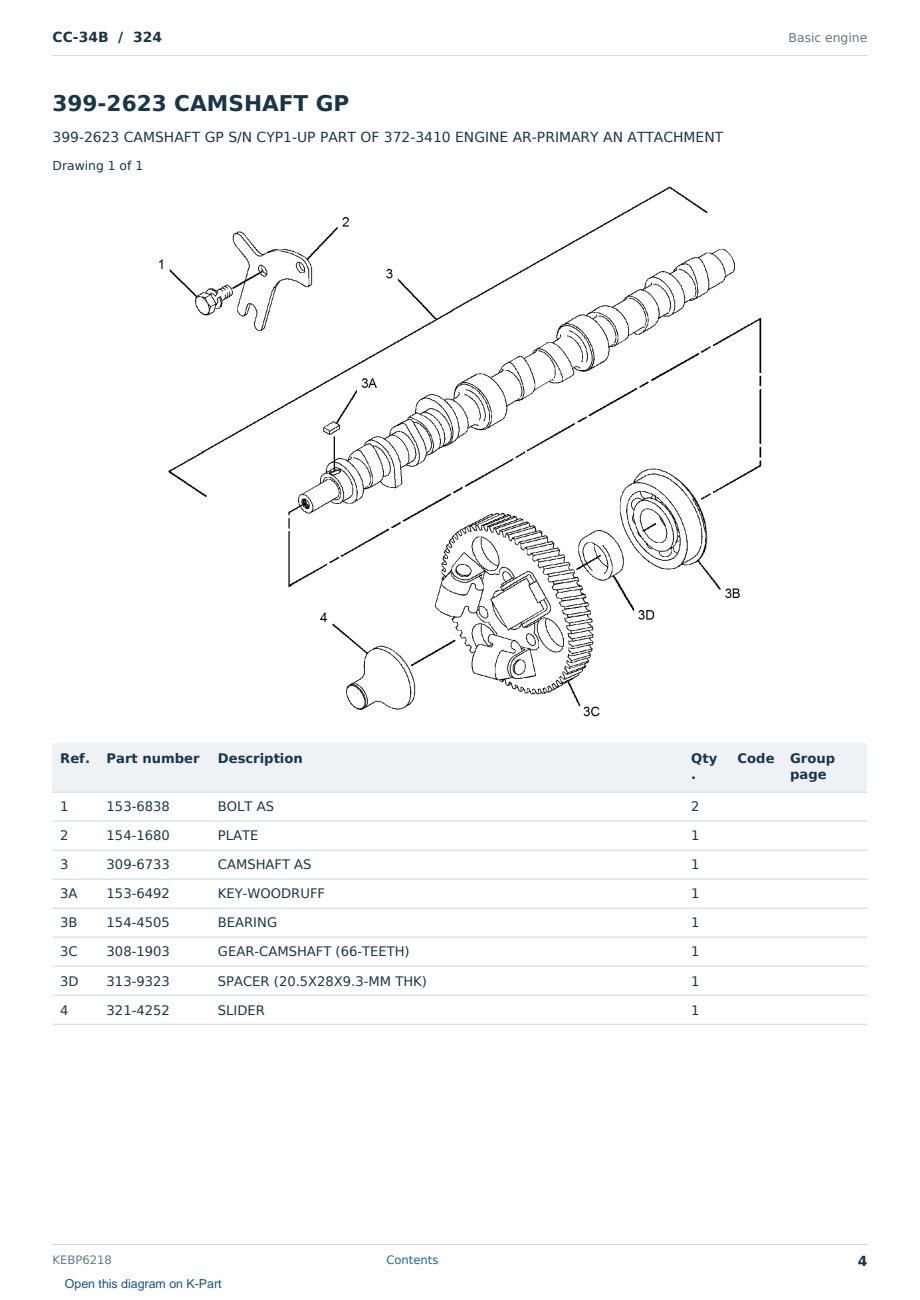 Caterpillar CC-34B S/N 324 Partsbook KEBP6218 (English) - sample page 4 of 10 Caterpillar CC-34B S/N 324 Partsbook KEBP6218 (English) - sample page 4 of 10