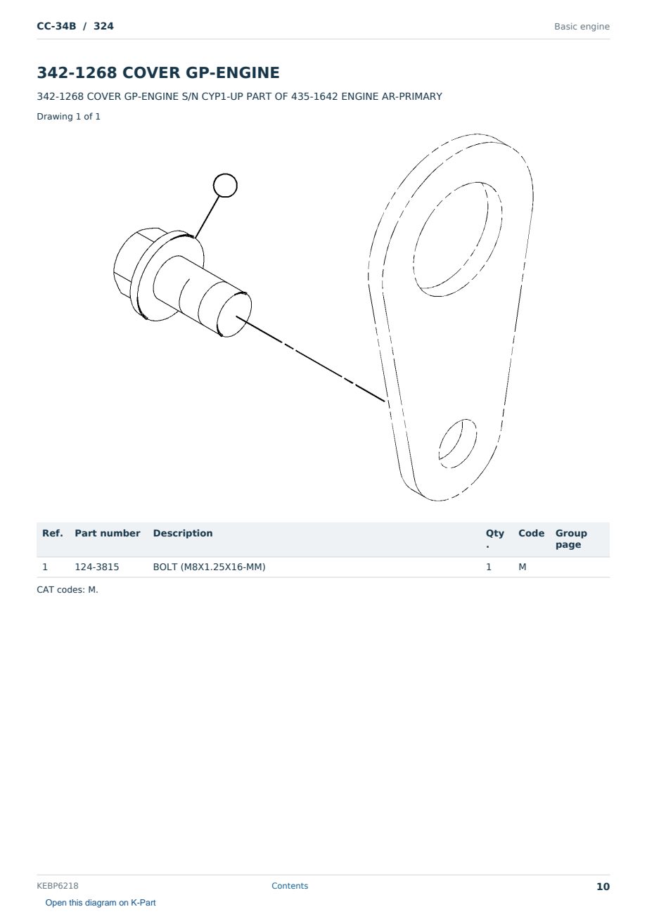 Caterpillar CC-34B S/N 324 Partsbook KEBP6218 (English) - sample page 10 of 10 Caterpillar CC-34B S/N 324 Partsbook KEBP6218 (English) - sample page 10 of 10
