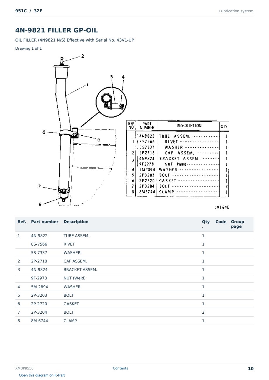 Caterpillar 951C S/N 32F Partsbook XMBP9556 (English) - sample page 10 of 10 Caterpillar 951C S/N 32F Partsbook XMBP9556 (English) - sample page 10 of 10