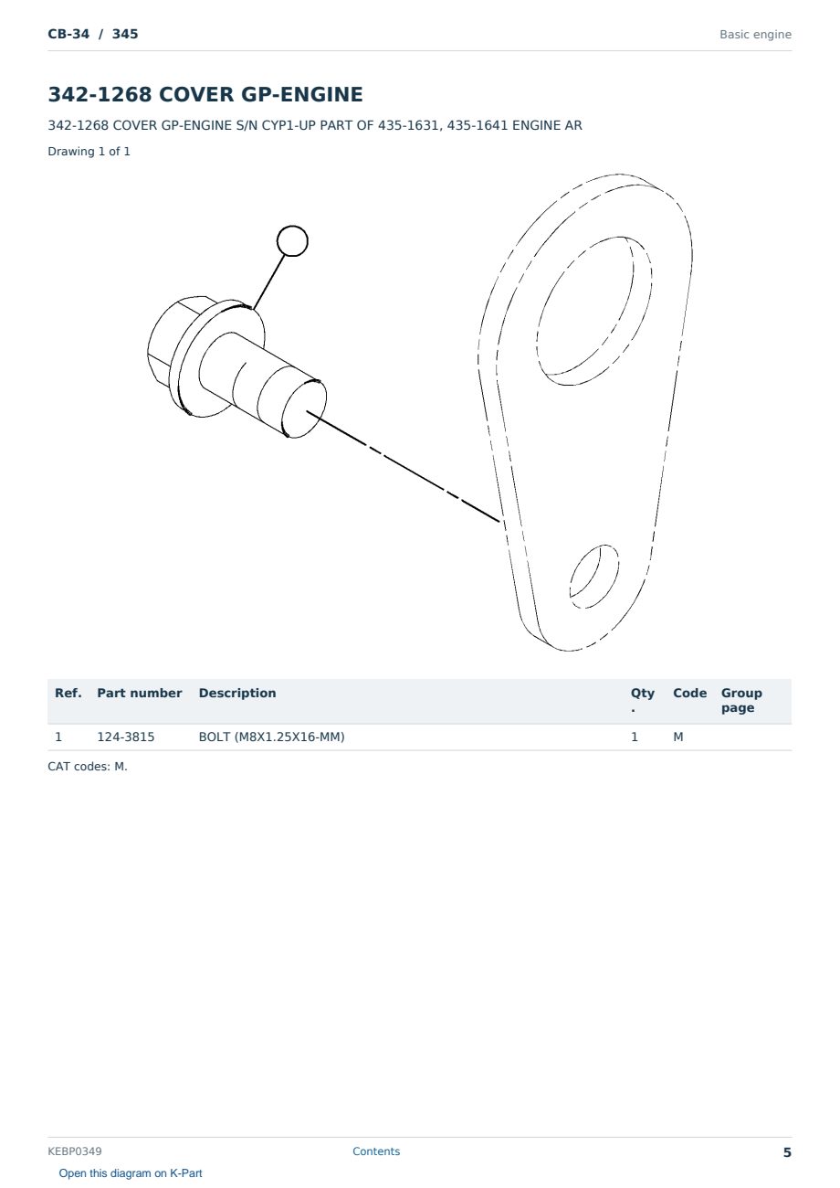 Caterpillar CB-34 S/N 345 Partsbook KEBP0349 (English) - sample page 5 of 10 Caterpillar CB-34 S/N 345 Partsbook KEBP0349 (English) - sample page 5 of 10