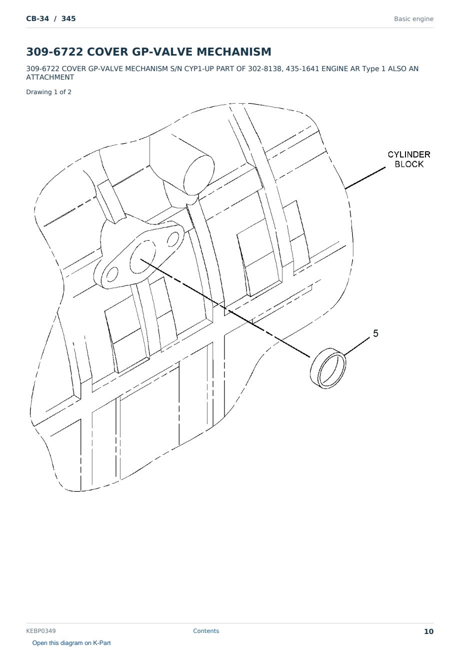Caterpillar CB-34 S/N 345 Partsbook KEBP0349 (English) - sample page 10 of 10 Caterpillar CB-34 S/N 345 Partsbook KEBP0349 (English) - sample page 10 of 10