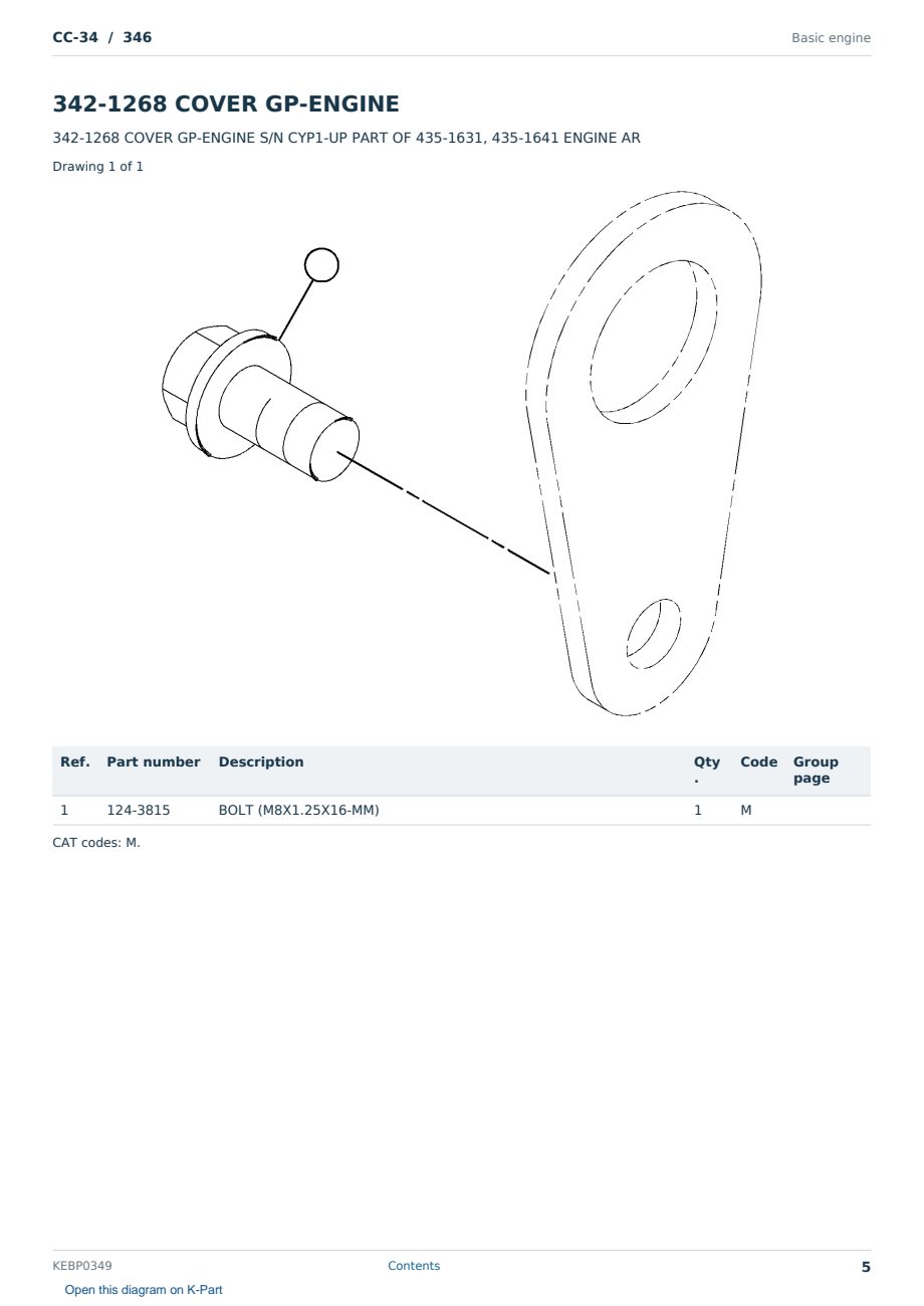Caterpillar CC-34 S/N 346 Partsbook KEBP0349 (English) - sample page 5 of 10 Caterpillar CC-34 S/N 346 Partsbook KEBP0349 (English) - sample page 5 of 10