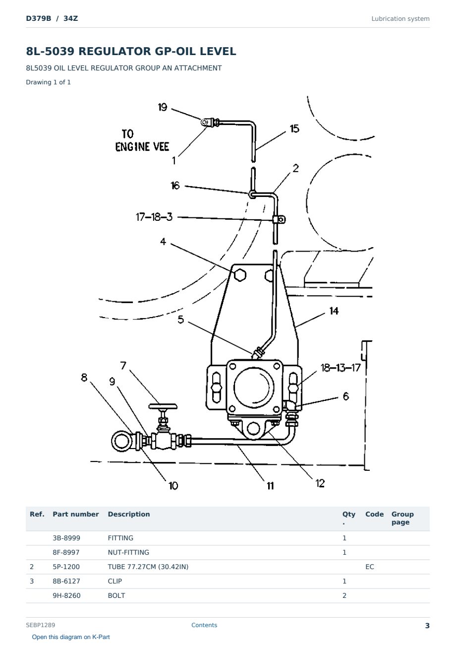 Caterpillar D379B S/N 34Z Partsbook SEBP1289 (English) - sample page 3 of 10 Caterpillar D379B S/N 34Z Partsbook SEBP1289 (English) - sample page 3 of 10