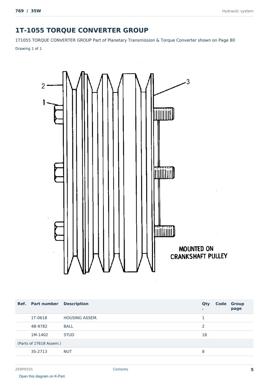 Caterpillar 769 S/N 35W Partsbook ZEBP0555 (English) - sample page 5 of 10 Caterpillar 769 S/N 35W Partsbook ZEBP0555 (English) - sample page 5 of 10