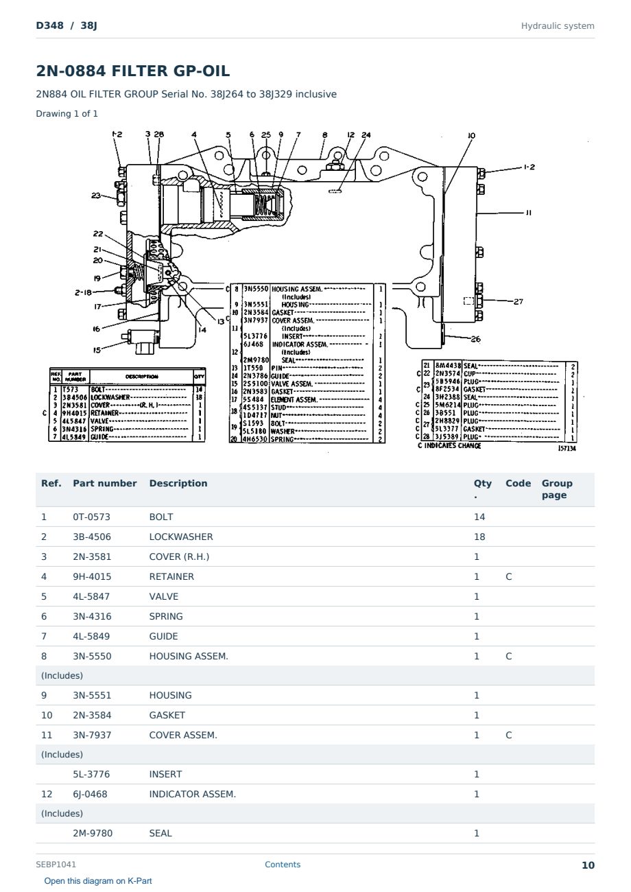 Caterpillar D348 S/N 38J Partsbook SEBP1041 (English) - sample page 10 of 10 Caterpillar D348 S/N 38J Partsbook SEBP1041 (English) - sample page 10 of 10