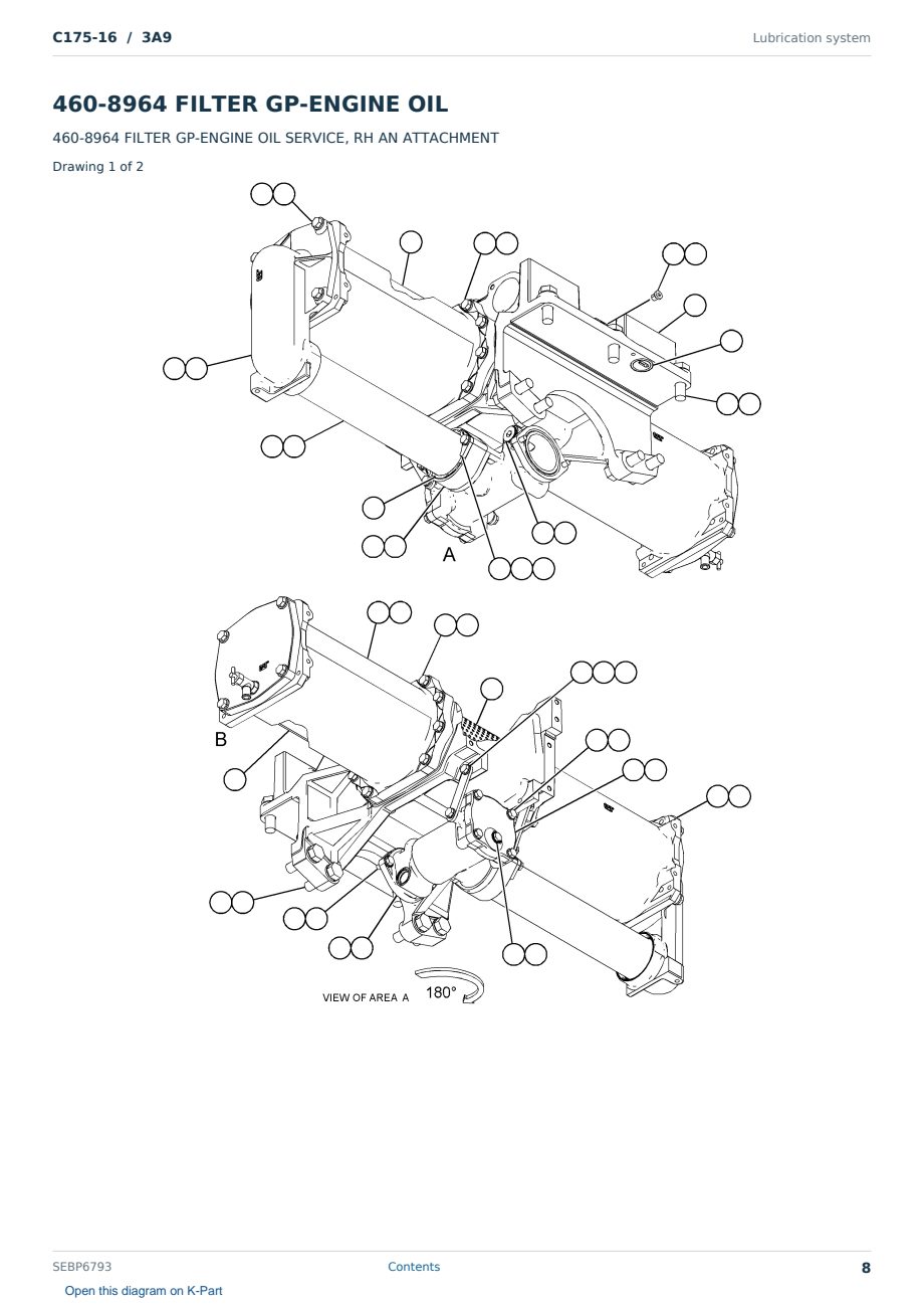 Caterpillar C175-16 S/N 3A9 Partsbook SEBP6793 (English) - sample page 8 of 10 Caterpillar C175-16 S/N 3A9 Partsbook SEBP6793 (English) - sample page 8 of 10