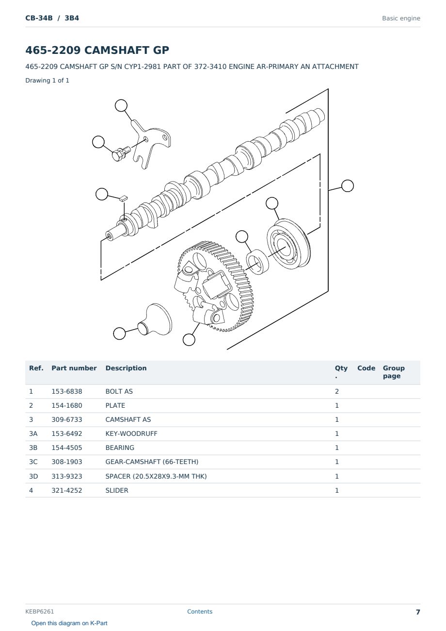 Caterpillar CB-34B S/N 3B4 Partsbook KEBP6261 (English) - sample page 7 of 10 Caterpillar CB-34B S/N 3B4 Partsbook KEBP6261 (English) - sample page 7 of 10