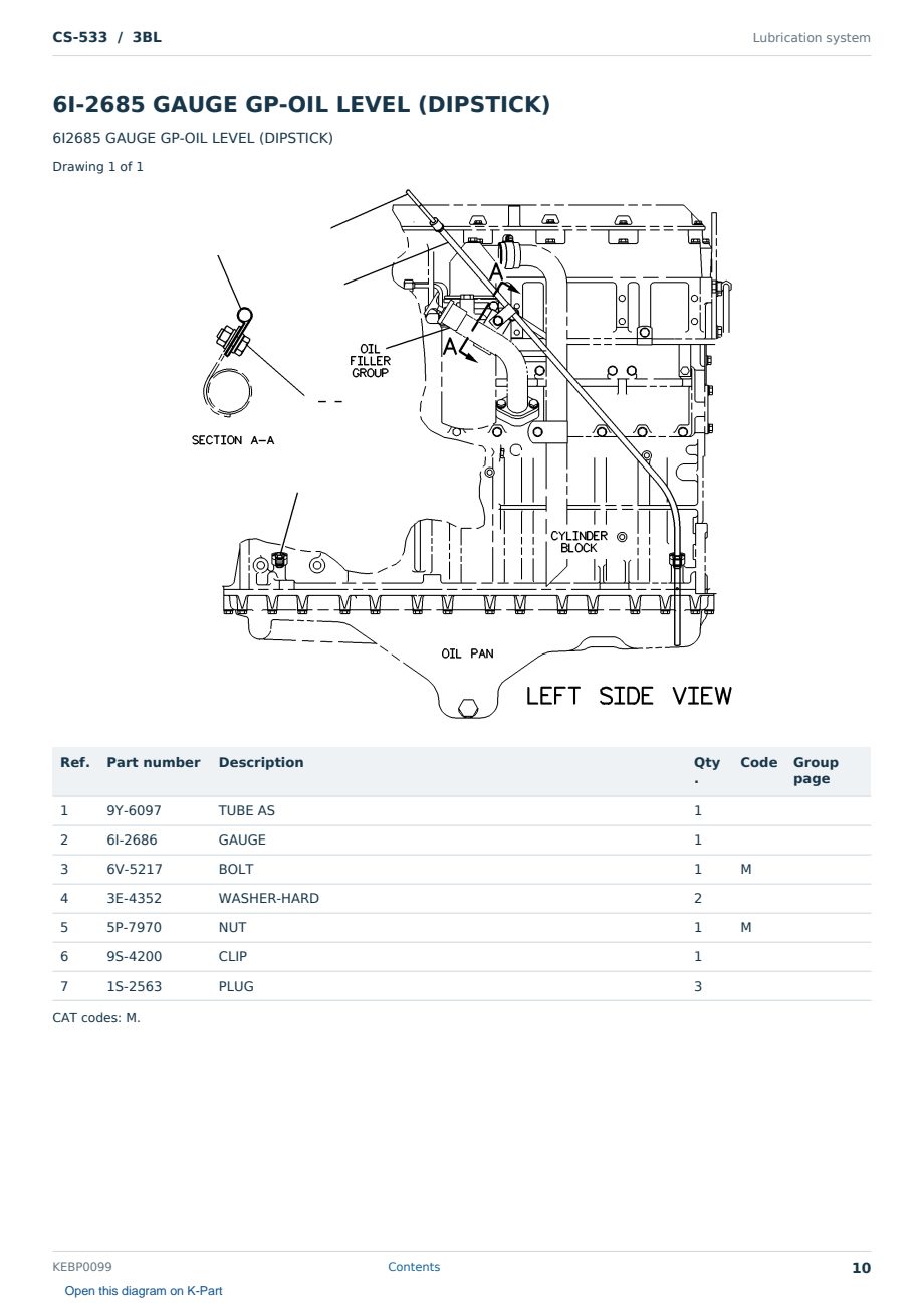 Caterpillar CS-533 S/N 3BL Partsbook KEBP0099 (English) - sample page 10 of 10 Caterpillar CS-533 S/N 3BL Partsbook KEBP0099 (English) - sample page 10 of 10