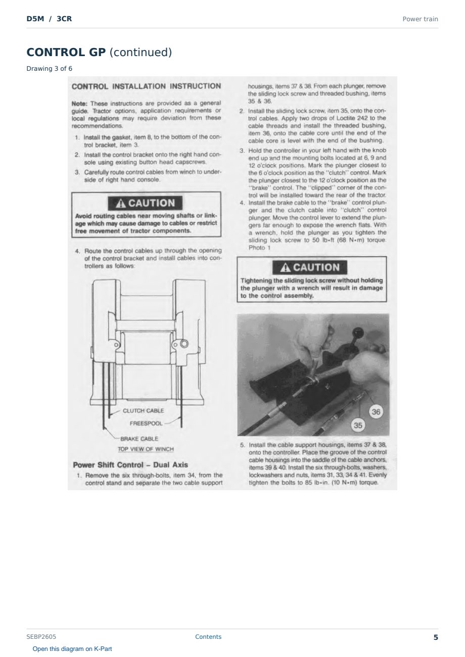 Caterpillar D5M S/N 3CR Partsbook SEBP2605 (English) - sample page 5 of 10 Caterpillar D5M S/N 3CR Partsbook SEBP2605 (English) - sample page 5 of 10